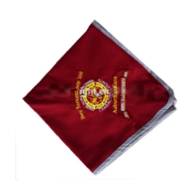 Оптовая продажа, индивидуальный логотип заказчика, треугольный хлопковый шарф, экологичные Детские шарфы разведчика, шарф треугольной формы