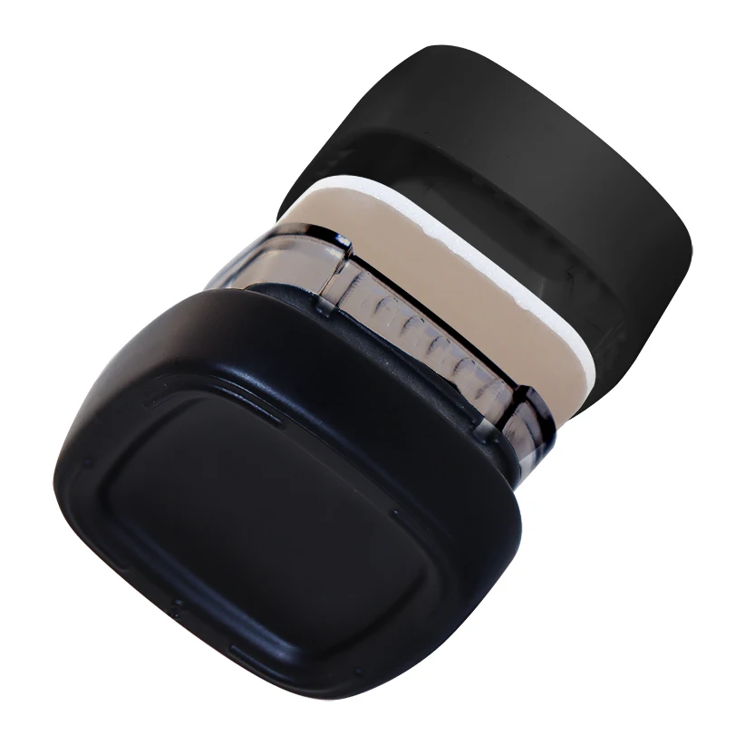 High quality 3 5 7 9 gram Premium black opening childproof calyx 4ml square concentrate containers glass jar