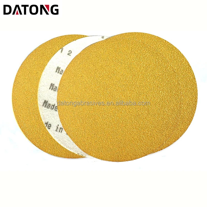  Datong factory High quality abrasives sand paper 5inch 0holes Grit 100 Round Ceramic yellow Sanding Disc For Metal and