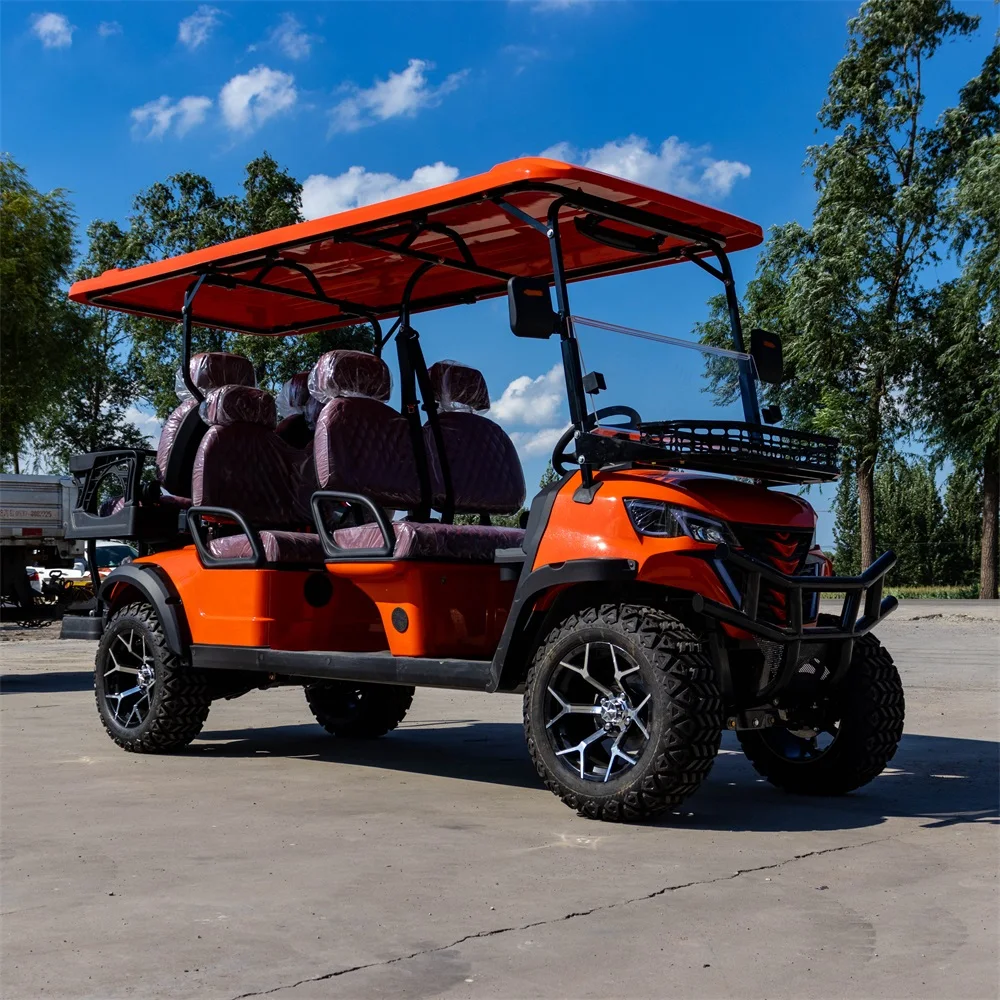 Club golf cart Lifted 4+2 Passenger Golf Cart with seats Outdoor 4+2 seat for sale