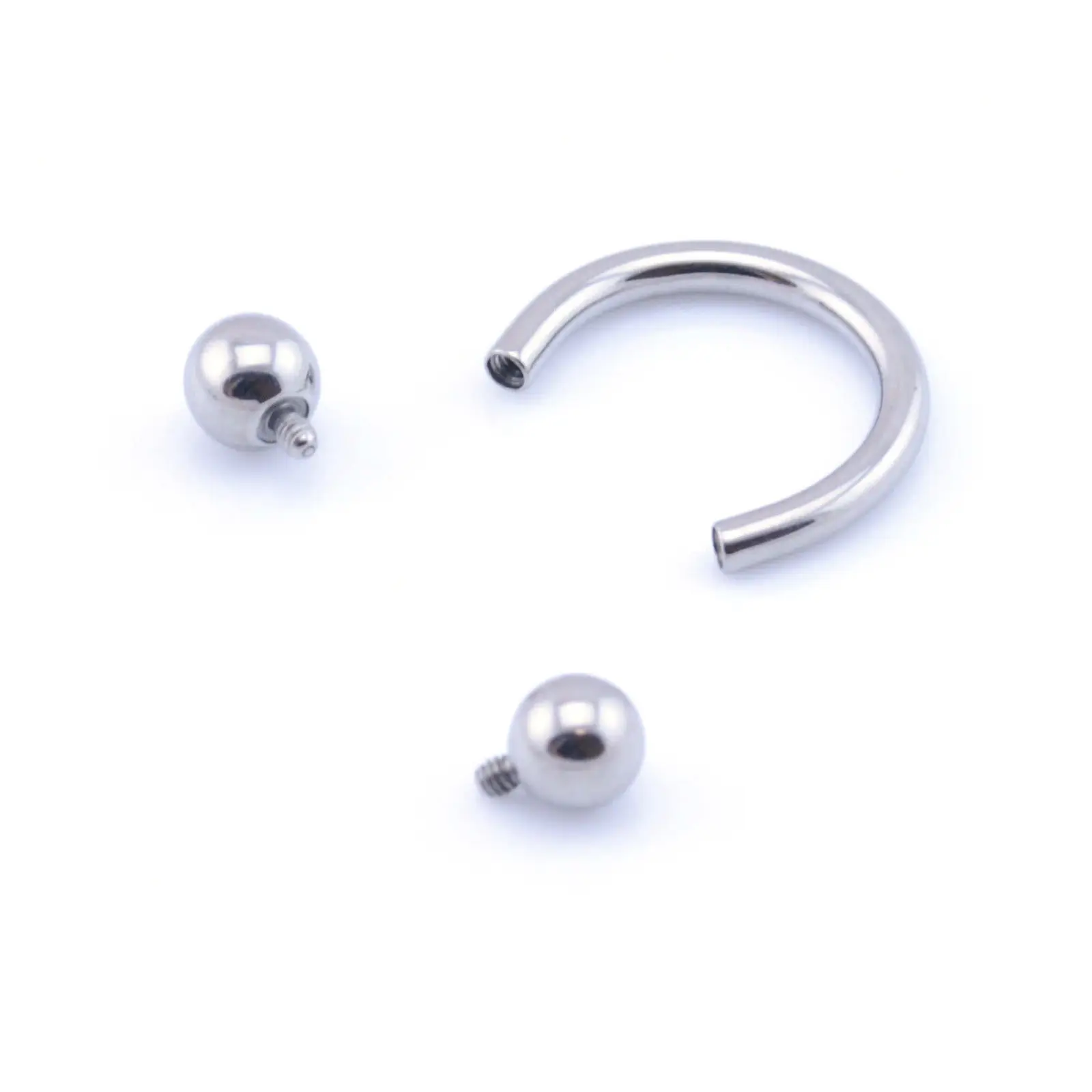 Astm F136 Titanium Internally Threaded Horseshoes Piercing Horseshoes Magnetic Septum Ring Clip Non Piercing