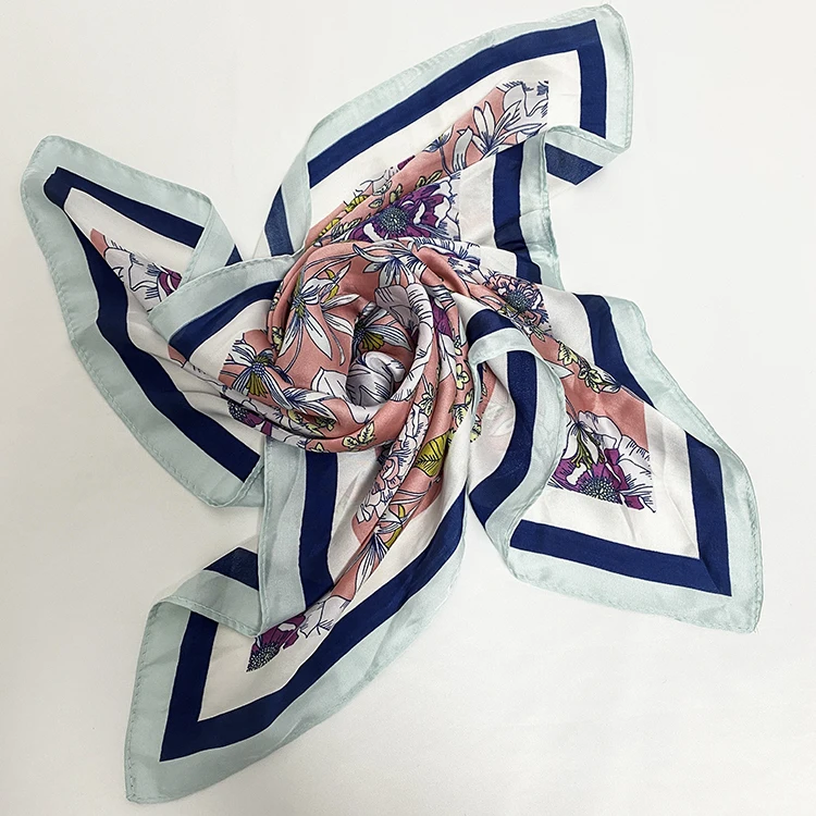 promotional  gift 100%polyester scarf satin recycle rpet scarf for hair