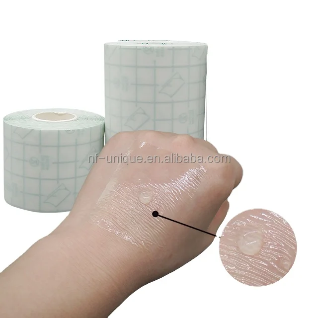 PU Film Wound Care Dressing For Tattoo Protection Anti-Sensitive Adhesive Transparent Waterproof Medical Dressing Roll