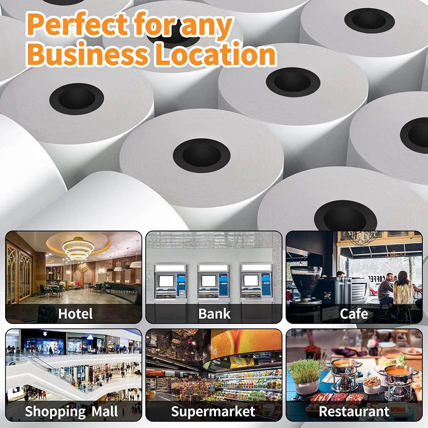 Thermosensitive cashier paper 57x40 Thermal paper rolls 80x80 cashier pos 58mm 80mm