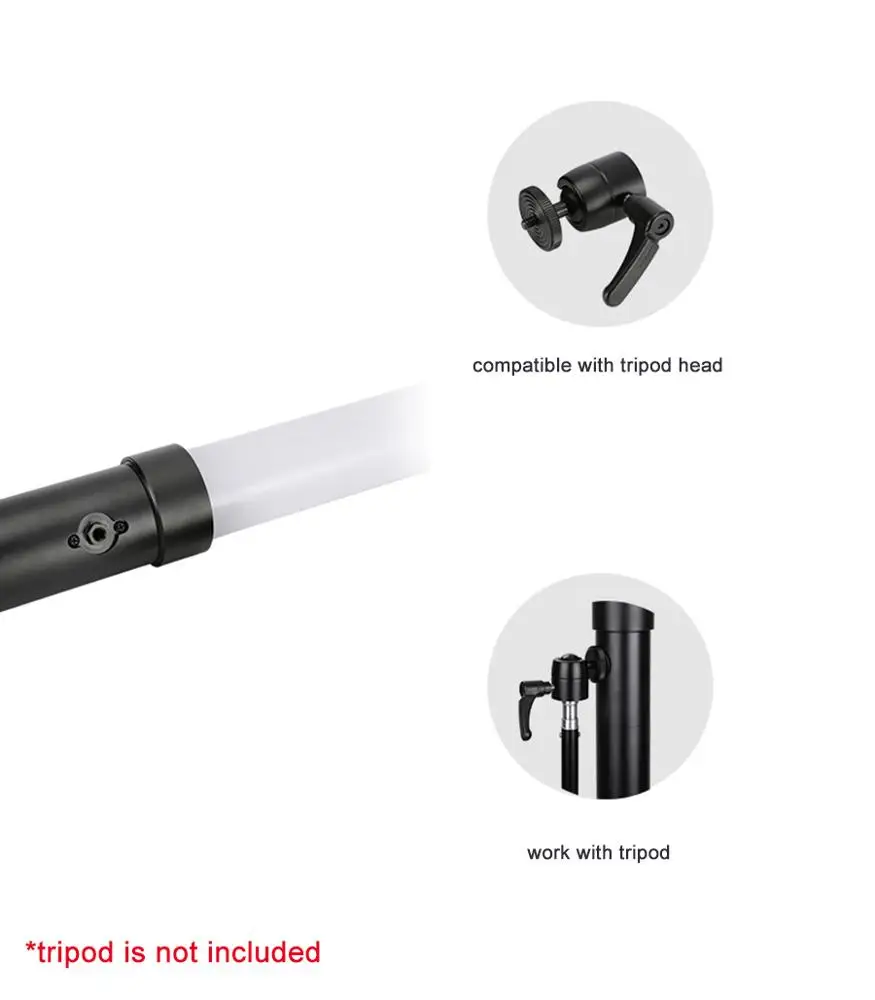 LS T2RGB RGB Colorful Photography Lighting Handheld LED Video Light 2800-10000K LED Stick Camera Light For Youtube Video