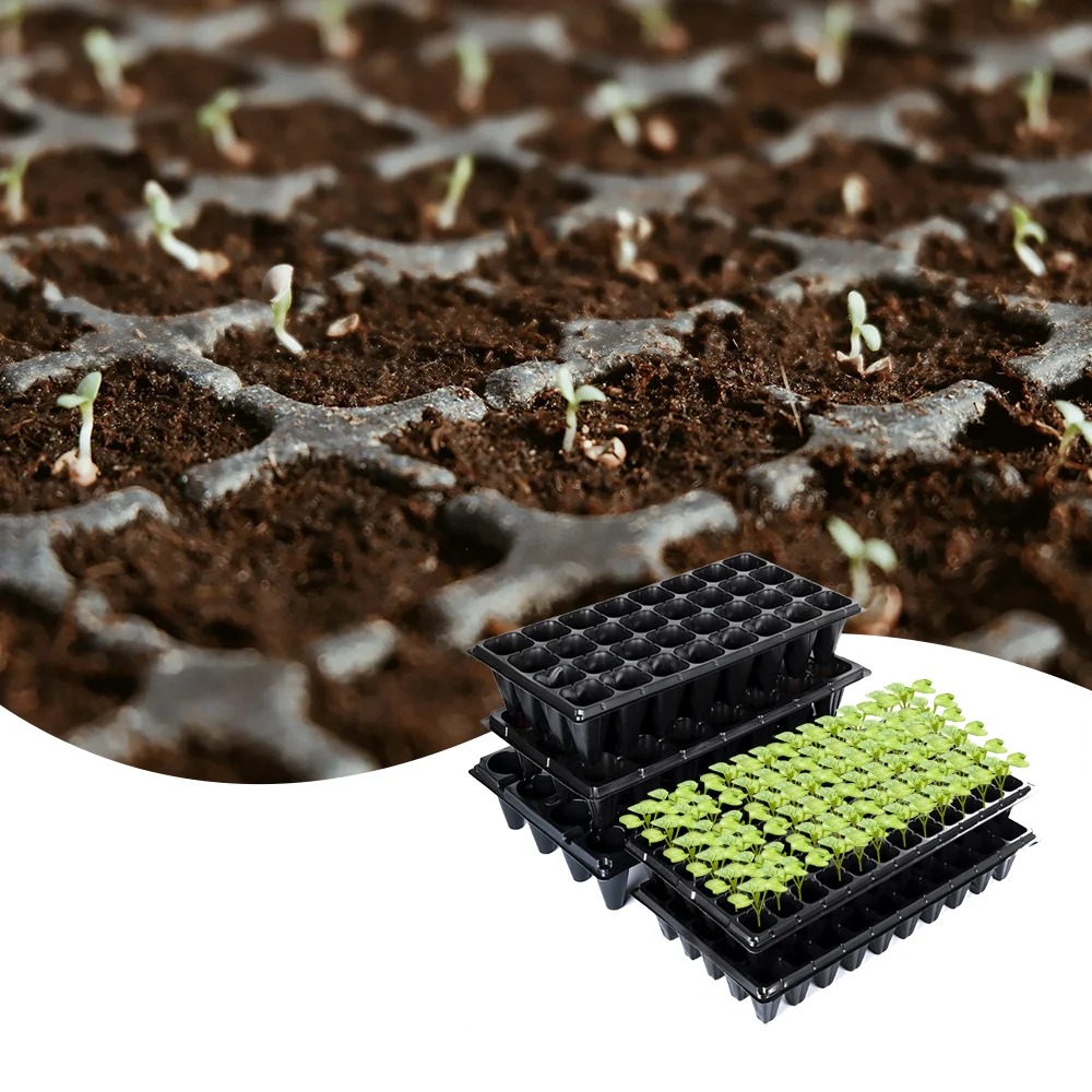 Convenient plastic seed sprout grow germination seedling tray for vegetables nursery