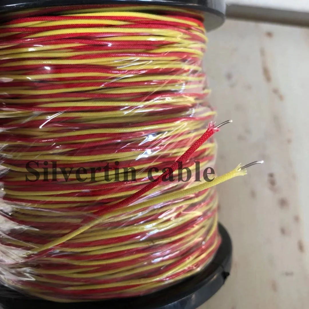22SWG Thermocouple cable with Vitreous Silica insulation 0.71mm glassfiber insulated type K thermocouple wire