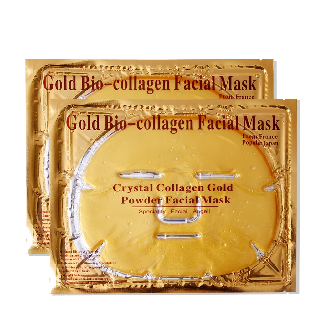 OEM Wholesale Natural Anti Aging Whitening Organic Skin Care 24k Gold Collagen Facial Mask
