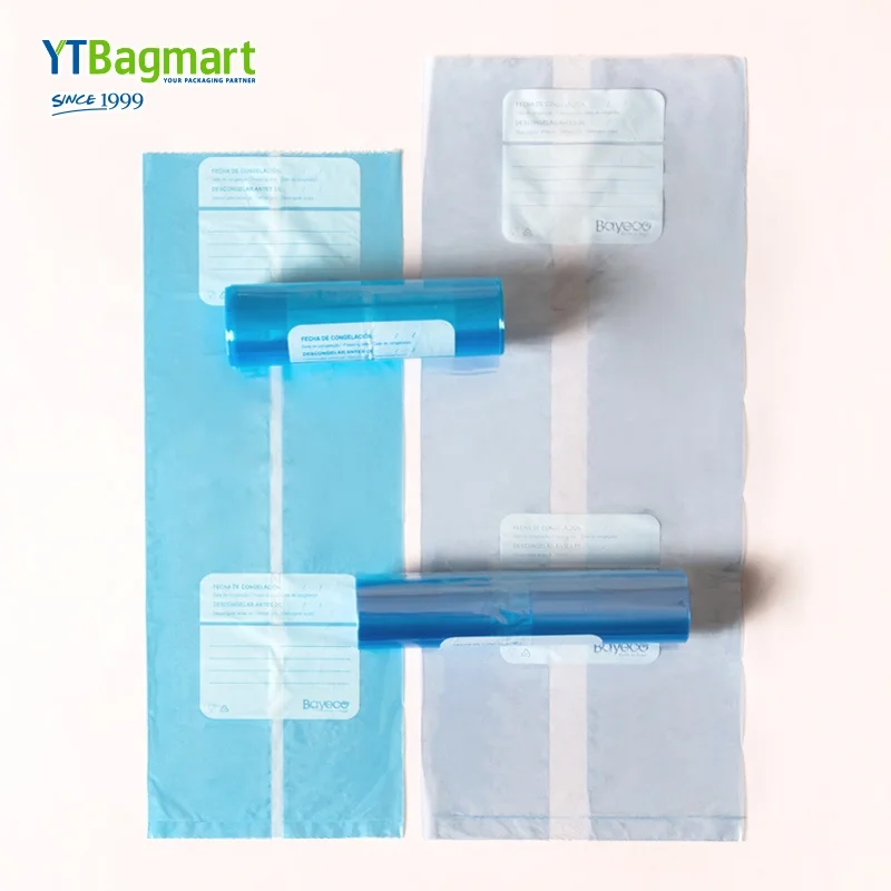 Flat Bags on Roll Hdpe Supermarket Clear Plastic Food Heat Seal Gravure Printing Accept