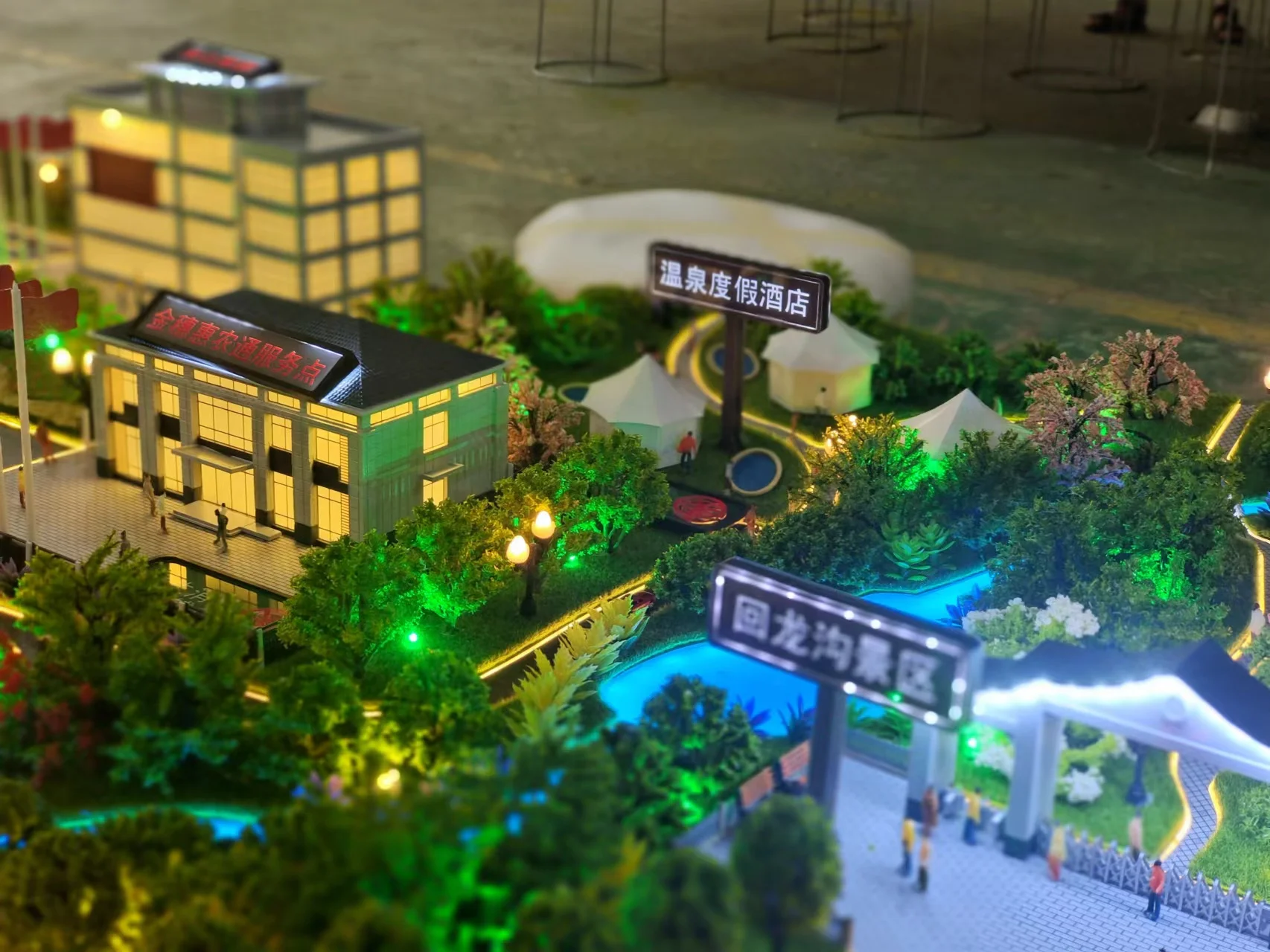Manufacturers supply Real estate Architectural scale building model LED lighting Urban planning model making building