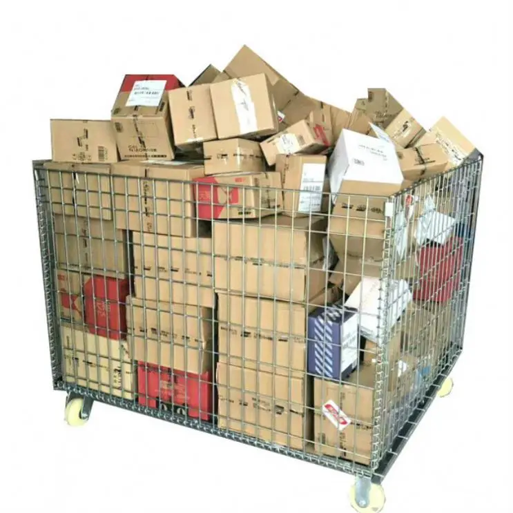 collapsible industrial heavy duty wire mesh container