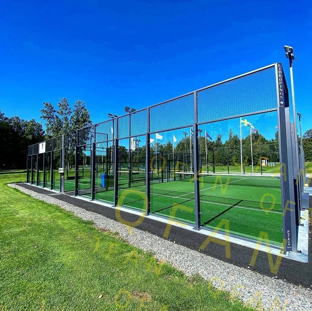 QFAN 2024 Hot Selling Padel Outdoor Paddle Tennis Court for Sale With Twice Powder Coating Mixing Zinc