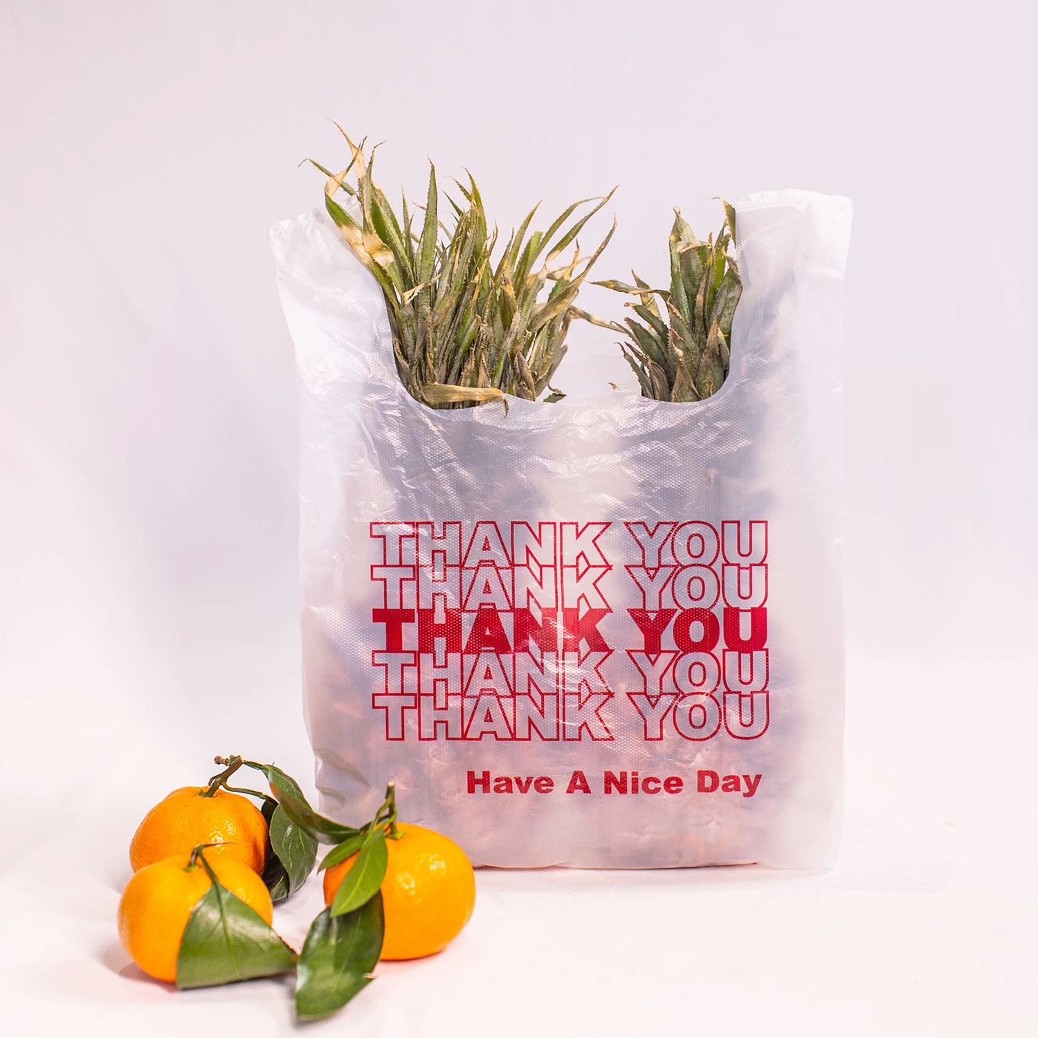 100% Biodegradable Cornstarch Thank You  T Shirt Bag Custom Logo Sustainable Plastic Shopping Bag Food Packing Bags Wholesale