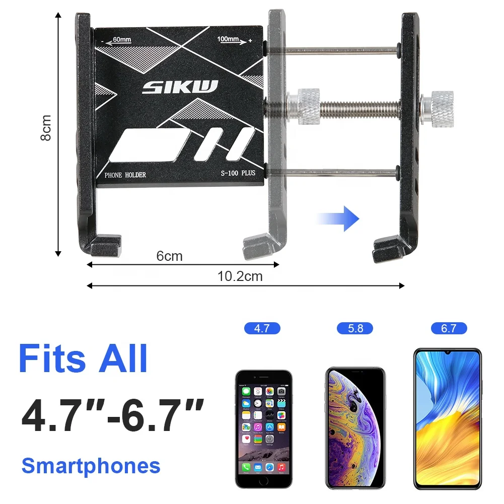 Anti-fall Bicycle Phone Holder Bendable Double Rotation Bike Holder Rack Smart Phone Holder For Bike