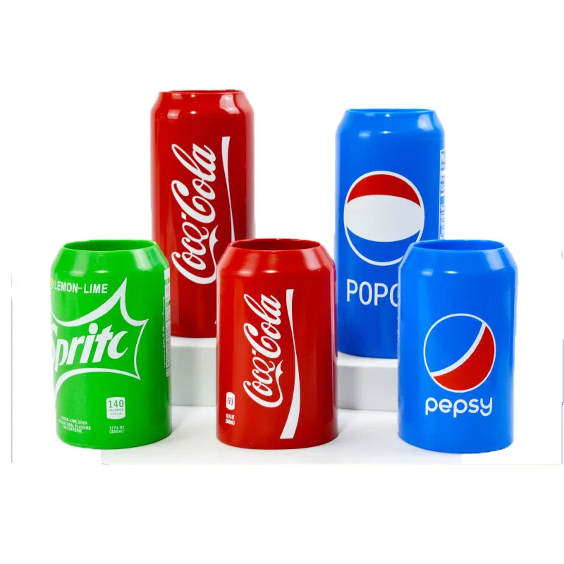 Can Silicone Cola Cup Cover Hidden Protective Case Eco-friendly Glossy Sprite Best Cola Silicone Set Beer 355ml