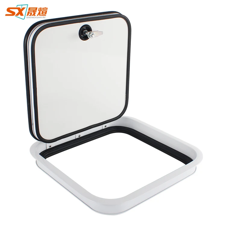 
White Black Frame Exterior RV caravan Hatch for motorhome accessories 