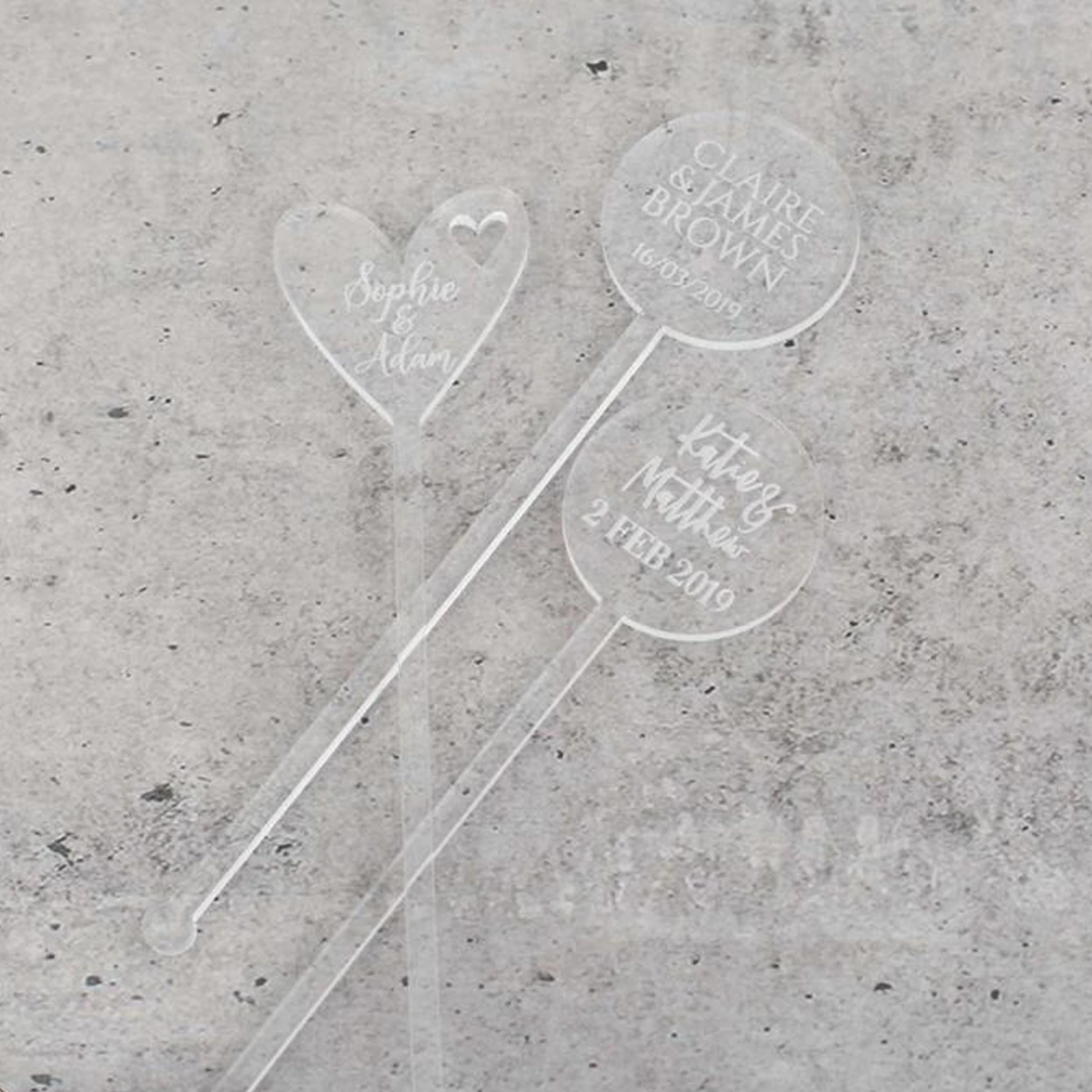 Custom Plastic Acrylic Cocktail Drink Stirrers Alcohol Mixer For Party Reception Birthday Festival Graduation