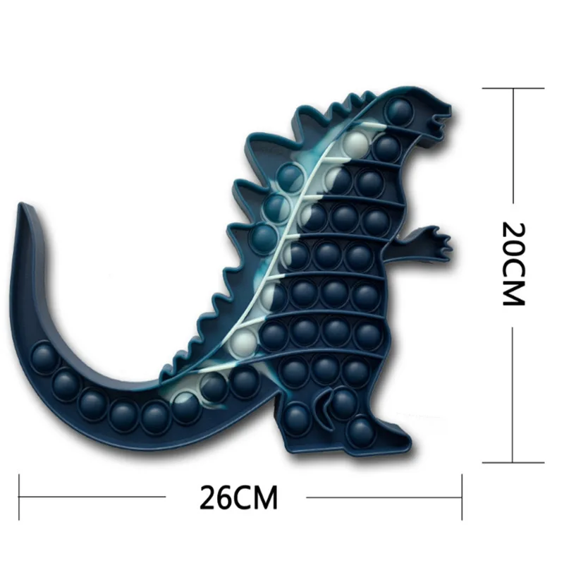 Newest Amazon hot sale silicone push pop bubble stress relief fidget robot godzilla squeeze toys for kids