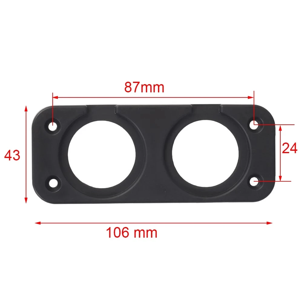DIY Car USB Charger Switch 1/2/3/4 Holes Panel for Marine Cigarette Lighter Voltmeter Power Outlet Socket Panel Mount Holder