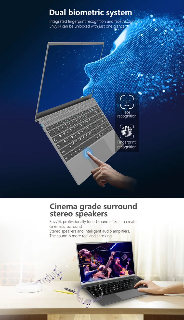 ENVY14 new 14 mini laptop notebook inches 8GB+128GB/256GB Ultra-thin Product Design FULL HD IPS ultra thin computer Laptops