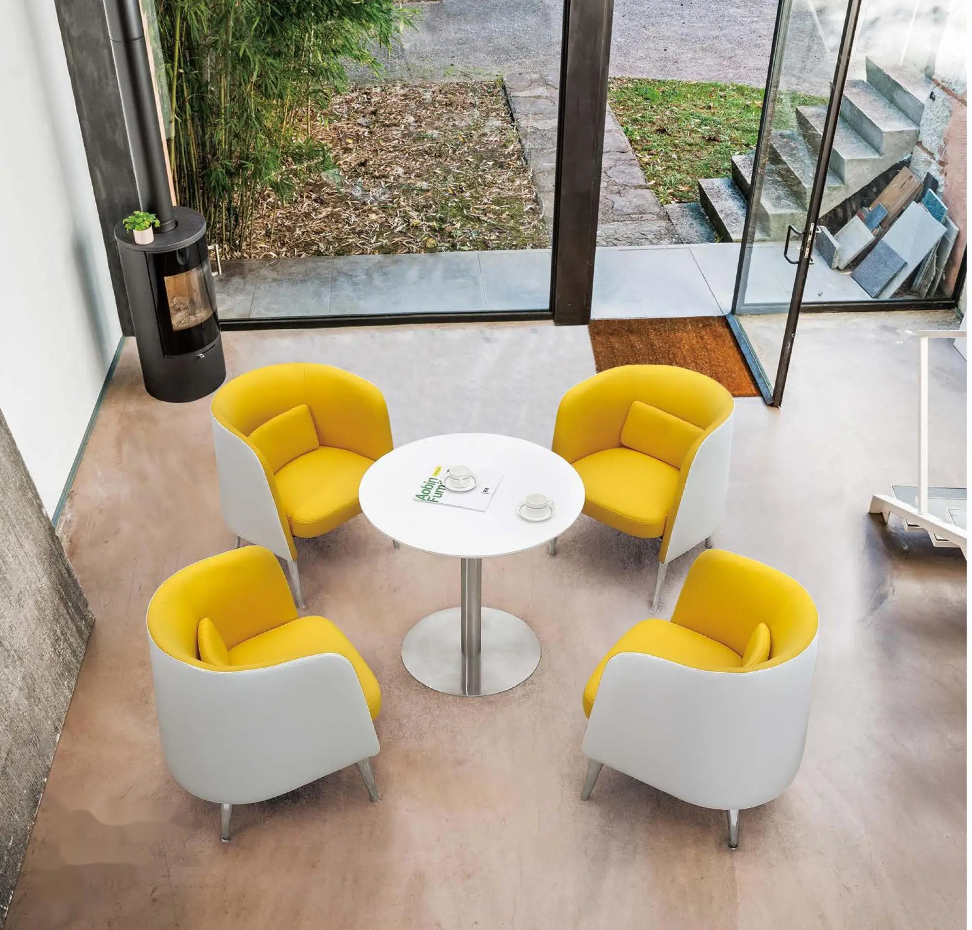 Кофейня, комната ожидания, современная мебель, секционные половинчатые диваны, набор диванов в европейском стиле для ресторана