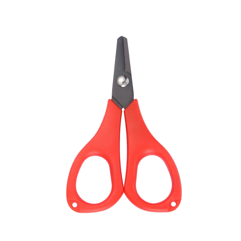 Wholesale Mini Scissors Single Blade Serration Fish Line Scissors With Hanging Rope Hole Fishing Accessories Cutting Tools