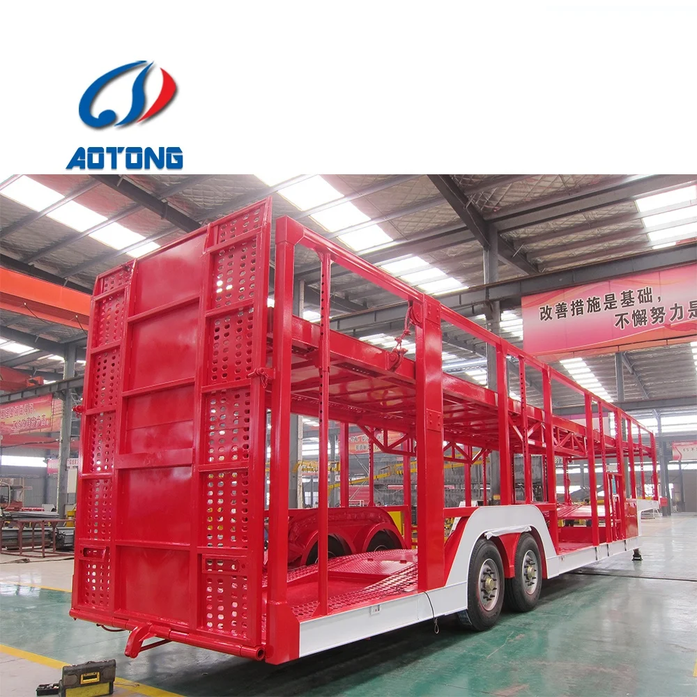 2 or 3 Axles low price transport cars double deck car carrier trailer heavy duty car carrier truck semi trailer
