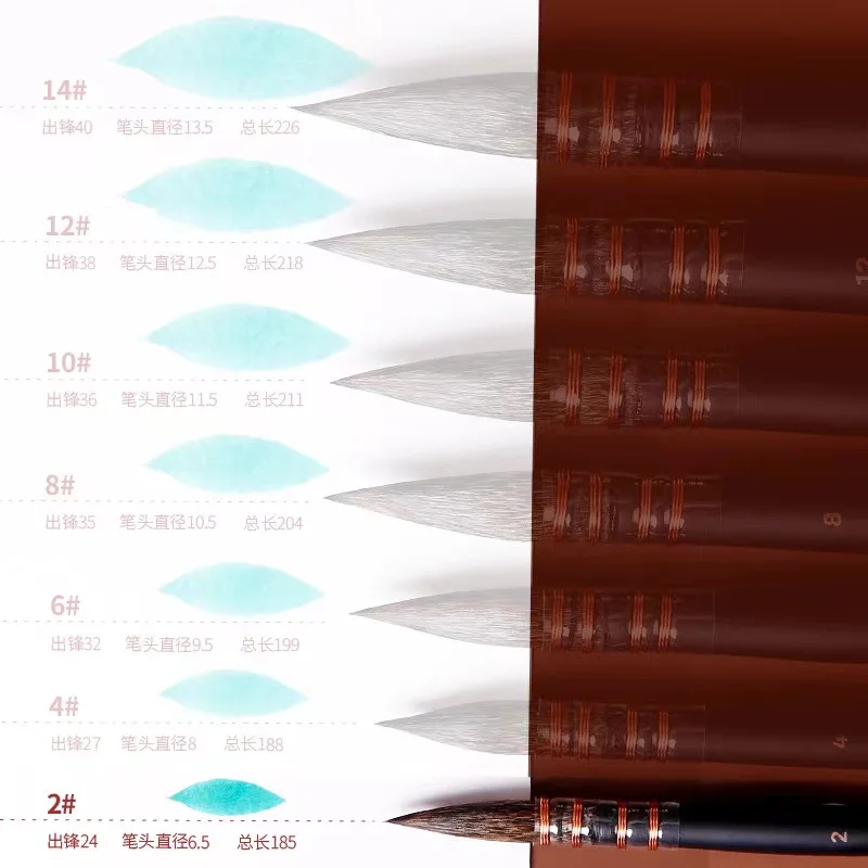 Keep Smiling Calligraphy China Calligraphy Paint Brushes Wood Handle Brush for Writing