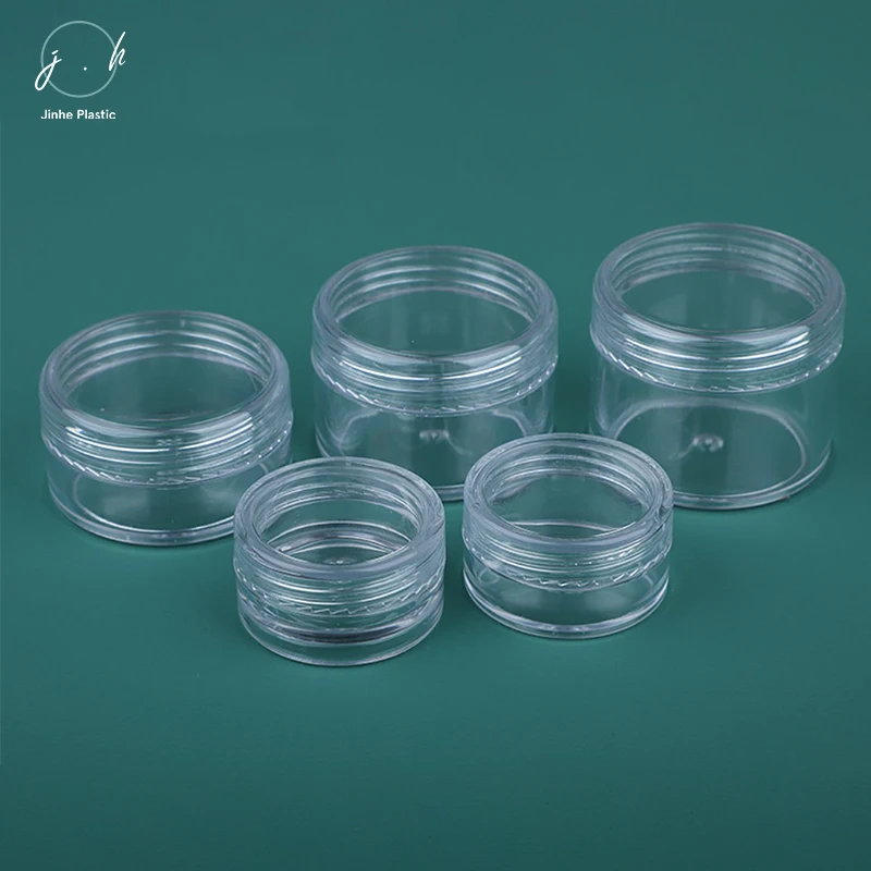 Clear Empty Portable Containers 3g 5 Gram Size Face Cream Jar Traveling Plastic Cosmetic Pot Jars for Loose Powder