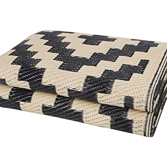Outdoor Rugs Reversible Mats Clearance Waterproof Area Mat Carpet with Corner Loops for Patio Camping Blanket