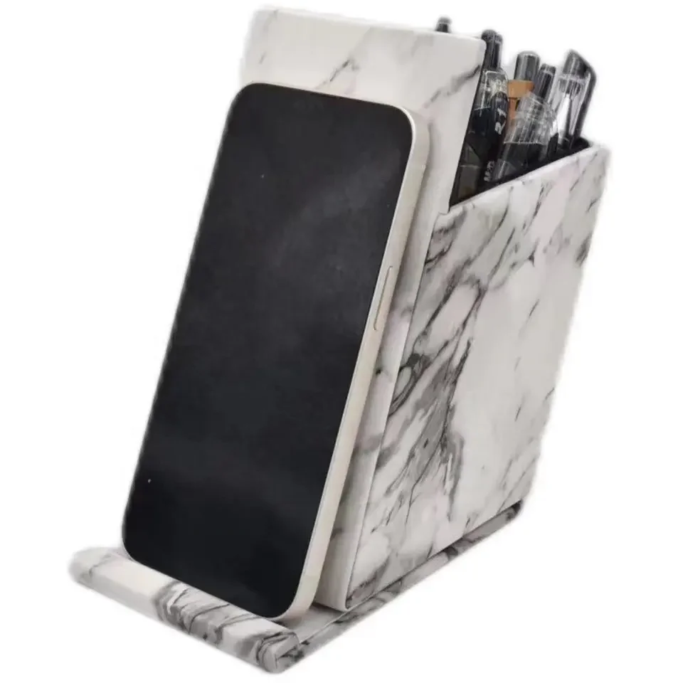 Newest Portable Storage Box Wireless Charger Pen Holder Multifunctional Office Desktop Wireless Charger Stand