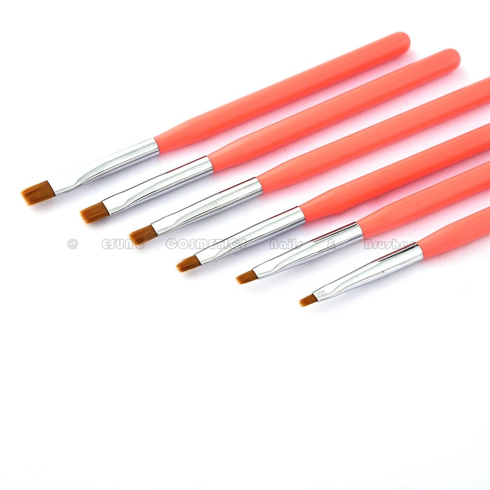 
Hot Selling Nail Brush Gel Nail Art Polishing Flat Top Applicator Brush 