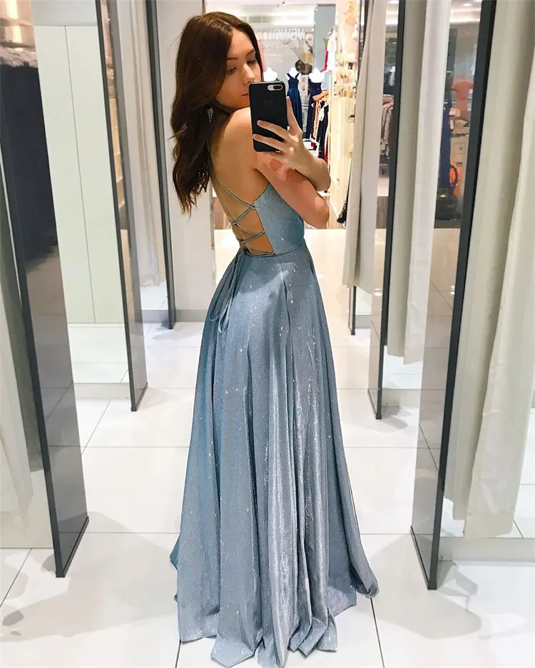 Sexy Luxury Evening Maxi Dress Backless Deep v Neck Party Dress Modest Latest Evening Long Dresses 1 Buyer