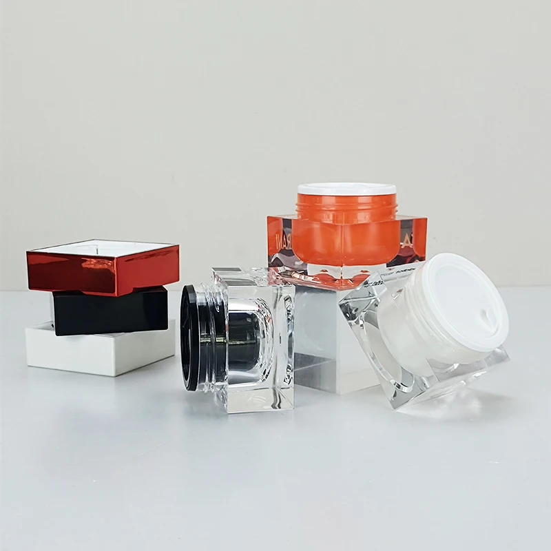 Luxury empty 5g 10g 15g 30g 50g acrylic plastic jar new style face body cream lotion cosmetic jar for skin Care Cream