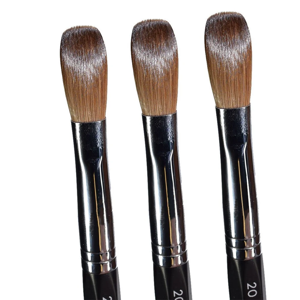 High End Real Acrylic Brush Pure Kolinsky Germany Flat 100%  Kolinsky Acrylic Nail Brushes