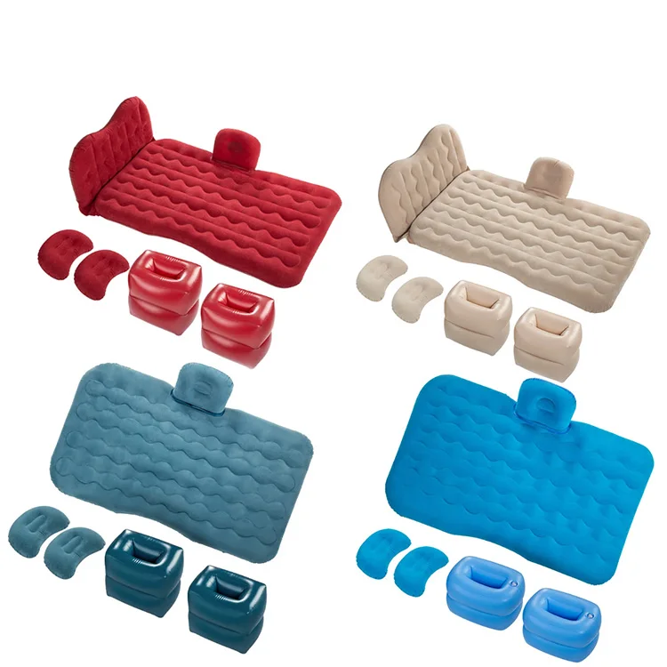 C02 2023 inflatable flocked air bed with electric pump inflatable eco-friendly pvc air mattress for camping