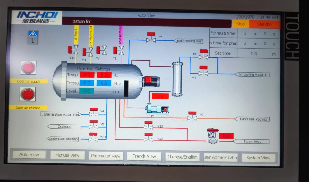 INCHOI Customized Water Spraying Retort For Pouch/Canned Sterilization Equipment