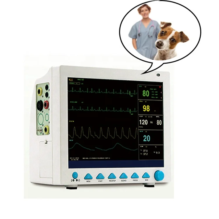 CMS8000 Ветеринарный монитор жизненно важных функций ветеринарное оборудование для экстренной помощи ICU CCU Многопараметрическая система мониторинга пациента