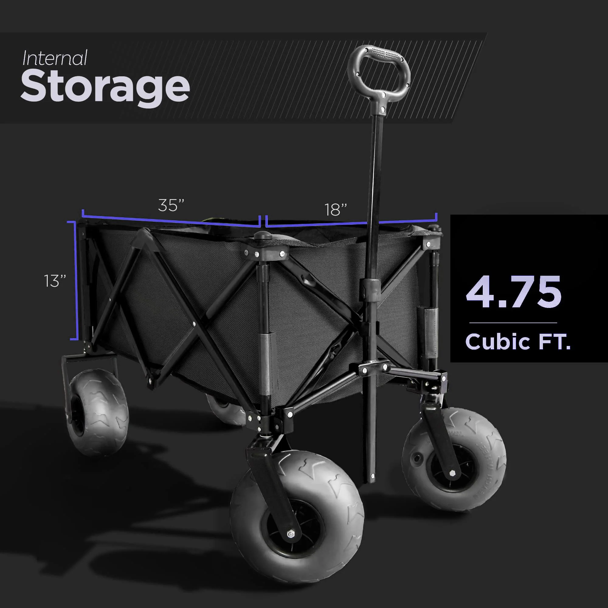 Balloon Wheel Folding utility Garden Trolley Wagon Outdoor Foldable Camping Beach Cart for Sand
