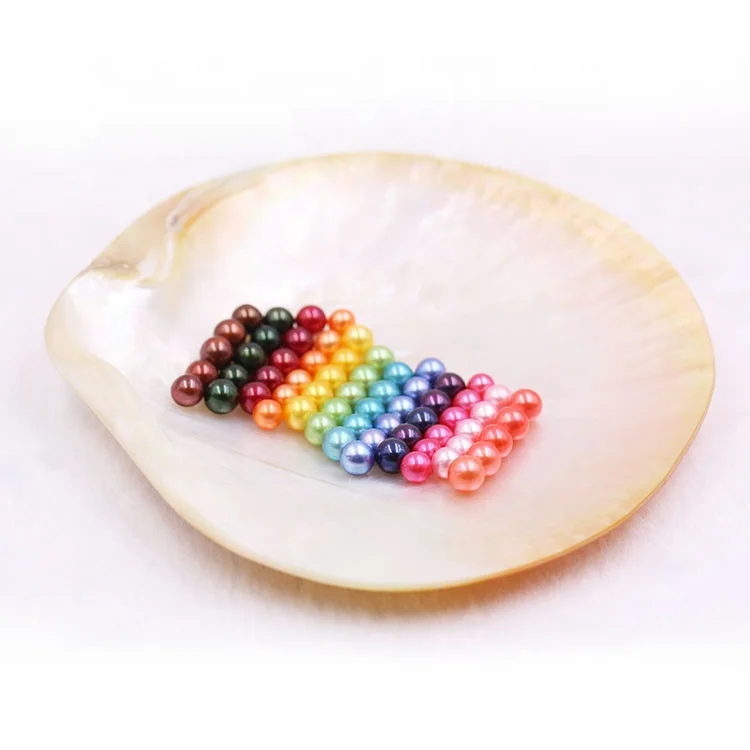 
6-7mm Vacuum Packed Akoya Shell Live Oysters Gift Loose Love AAAA Dyed Bulk Akoya Pearl Oyster With Pearl 
