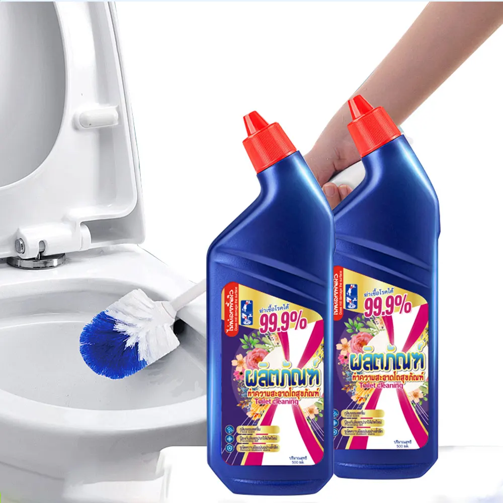 Manufacture 500ml blue toilet bowl cleaner toilet cleaning liquid for bathroom
