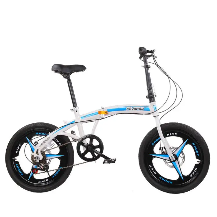 Wholesale new folding bicycle 20 inches adult students variable speed portable bike foreign trade bike folding