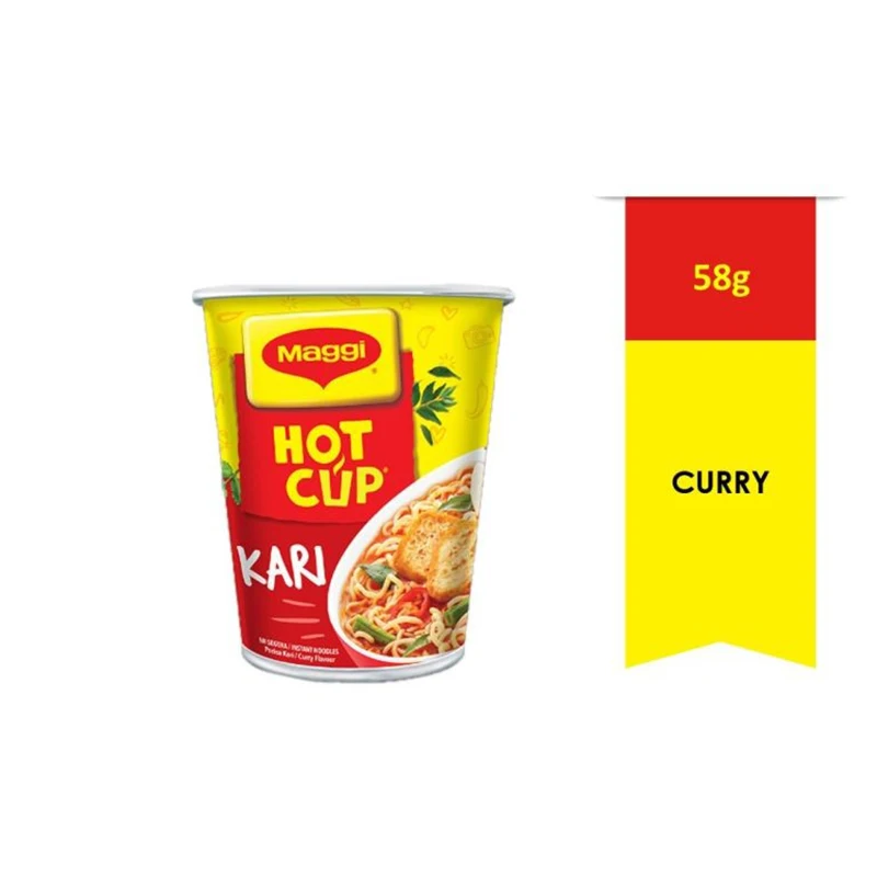 Class 1 Premium 58g MAGGI-Hot Cup Curry Enjoy That Signature Aroma Taste Loved by All Malaysians