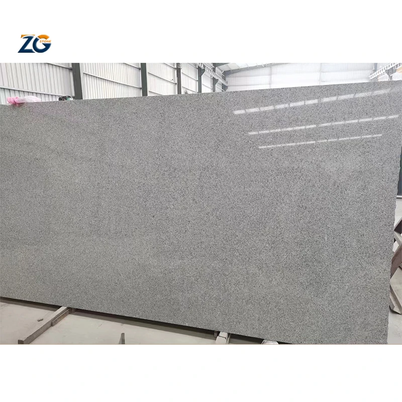 ZGSTONE Cheap Customized Polished Prefab Natural Stone Ashen White Granite Slab Kitchen Countertop For Bathroom Decor