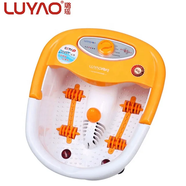 Luyao Cheap Price Air Bubble Heated Foot Bath Massager Basin