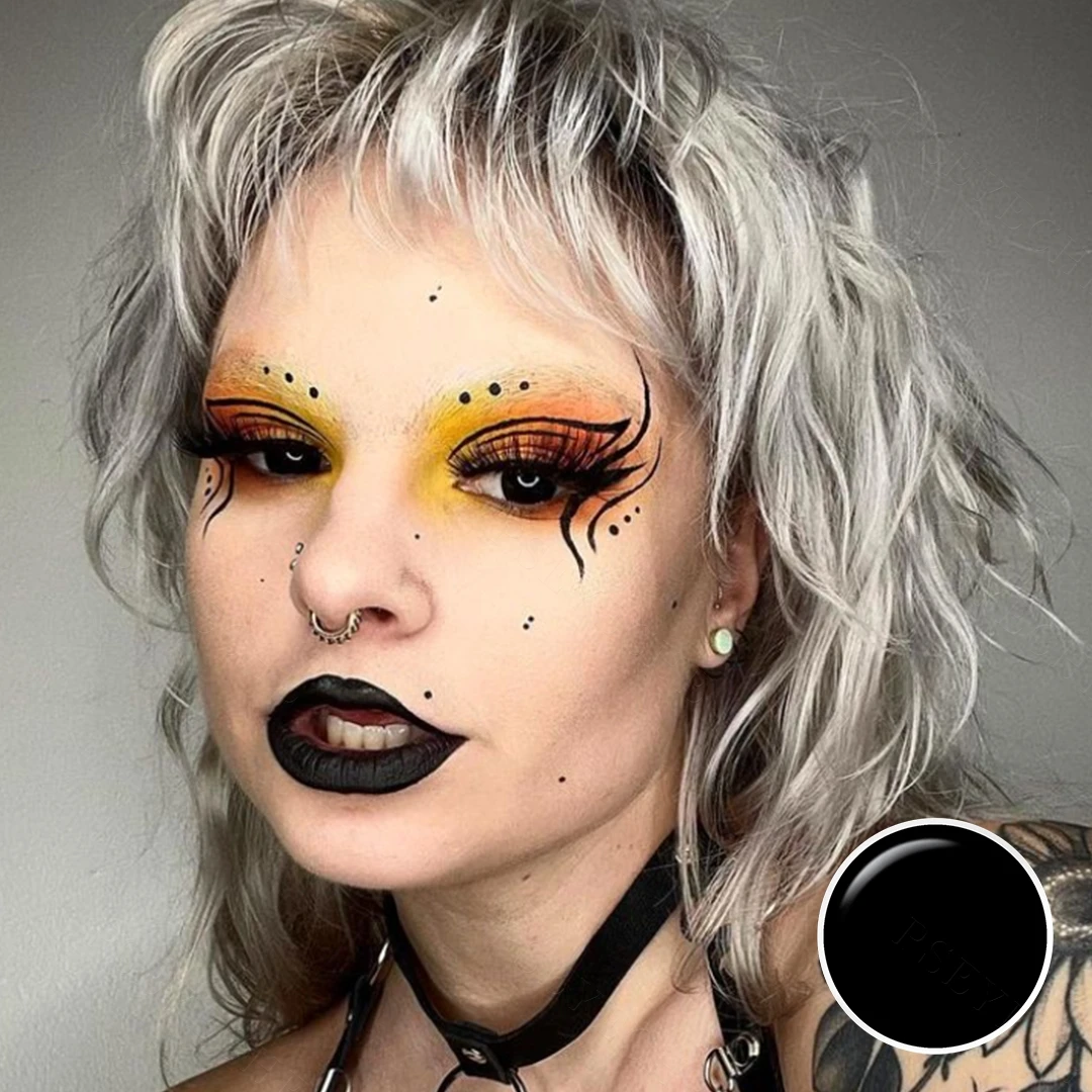 Pseyeche Whiteout contact lens Scary Halloween colored contact lenses cosplay lentilla de color crazy blind contact lenses