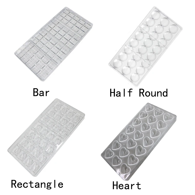 Wholesale polycarbonate mould for make chocolate candy custom plastic mold for chocolate