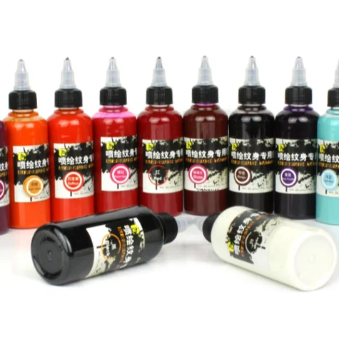 Waterproof temporary airbrush fake tattoo ink pigment stencils for body and face paint
