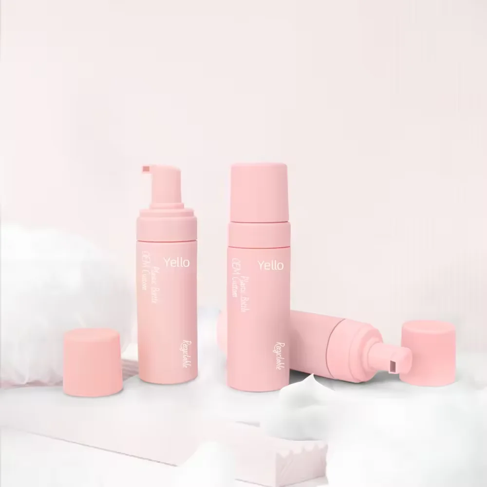 Factory Spot 150Ml Matte Pink Washing Packaging Facial Cleansers Foaming Pump Bottle Ready to Ship