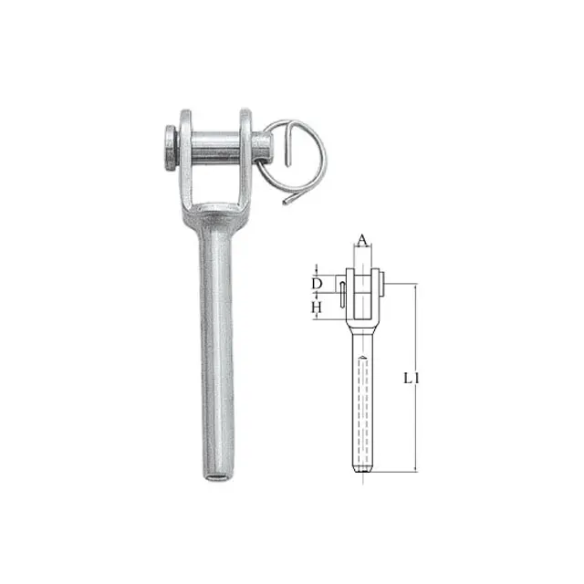 stainless steel mini swage fork tarminal welded form
